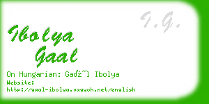 ibolya gaal business card